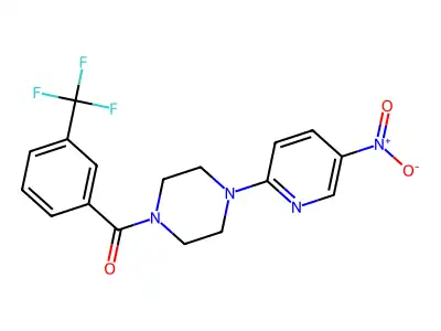 [4-(5-Nitro-2-pyridinyl)-1-piperazinyl][3-(trifluoromethyl)phenyl]methanone structure
