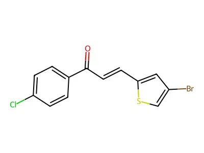3-(4-Bromothiophen-2-yl)-1-(4-chlorophenyl)prop-2-en-1-one structure