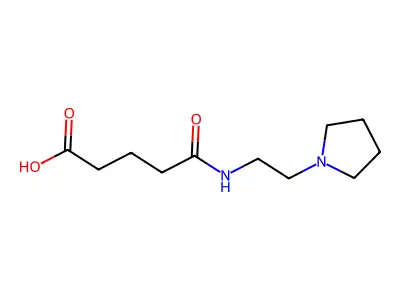 5-Oxo-5-((2-(pyrrolidin-1-yl)ethyl)amino)pentanoic acid structure