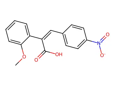 2-(2-Methoxyphenyl)-3-(4-nitrophenyl)prop-2-enoic acid structure