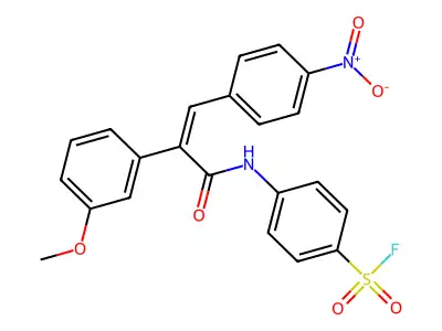 4-[[(Z)-2-(3-methoxyphenyl)-3-(4-nitrophenyl)prop-2-enoyl]am structure