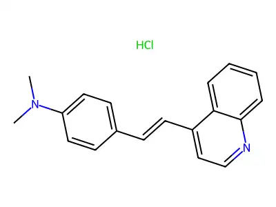 Quinoline, 4-(p-(dimethylamino)styryl)-, monohydrochloride structure