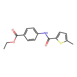 Ethyl 4-{[(5-methylthiophen-2-yl)carbonyl]amino}benzoate structure
