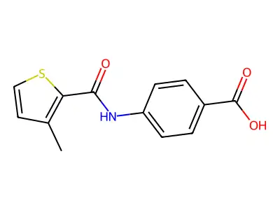 4-[[(3-Methyl-2-thienyl)carbonyl]amino]benzoic acid structure