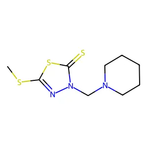 5-Methylsulfanyl-3-(piperidin-1-ylmethyl)-1,3,4-thiadiazole-2-thione structure