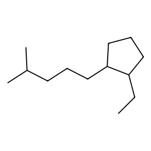 1-Ethyl-2-(4-methylpentyl)cyclopentane structure
