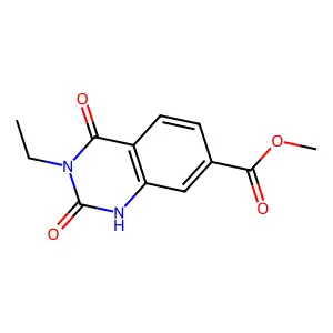 Methyl 3-ethyl-2,4-dioxo-1,2,3,4-tetrahydroquinazoline-7-carboxylate structure