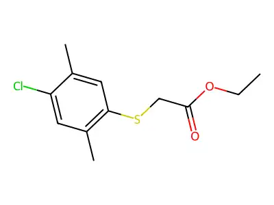 Ethyl 2-[(4-chloro-2,5-dimethylphenyl)thio]acetate structure