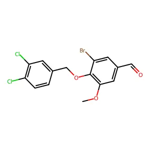 3-Bromo-4-[(3,4-dichlorobenzyl)oxy]-5-methoxybenzaldehyde structure