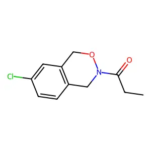 1H-2,3-Benzoxazine, 3,4-dihydro-7-chloro-3-propionyl- structure
