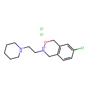 1H-2,3-Benzoxazine, 3,4-dihydro-7-chloro-3-(2-piperidinoethyl)-, dihydrochloride structure