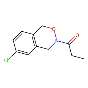 1H-2,3-Benzoxazine, 3,4-dihydro-6-chloro-3-propionyl- structure