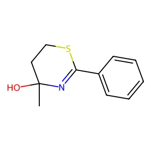 4-Methyl-2-phenyl-5,6-dihydro-1,3-thiazin-4-ol structure