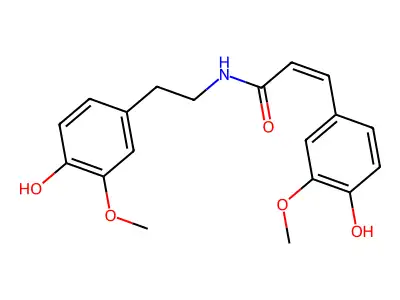 N-Feruloyl-3-methoxytyramine, (Z)- structure