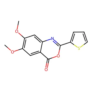 6,7-dimethoxy-2-(2-thienyl)-4H-3,1-benzoxazin-4-one structure
