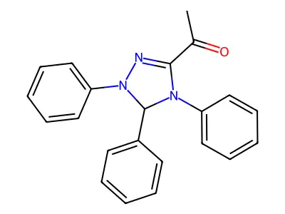 1-(1,4,5-triphenyl-4,5-dihydro-1H-1,2,4-triazol-3-yl)ethanone structure