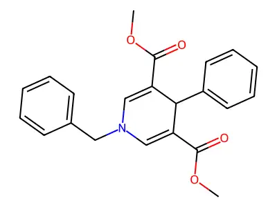 Dimethyl 1-benzyl-4-phenyl-1,4-dihydropyridine-3,5-dicarboxylate structure