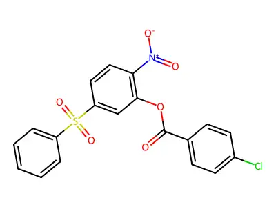 2-Nitro-5-(phenylsulfonyl)phenyl 4-chlorobenzoate structure