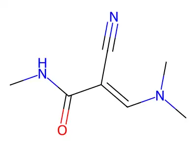 (E)-2-cyano-3-(dimethylamino)-N-methylprop-2-enamide structure
