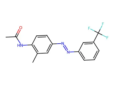Acetamide, N-[2-methyl-4-[2-[3-(trifluoromethyl)phenyl]diazenyl]phenyl]- structure