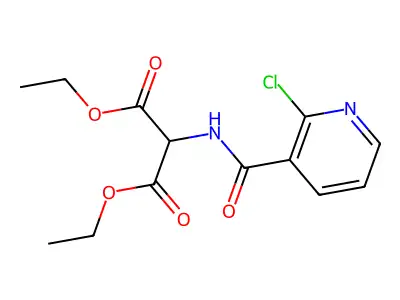 Diethyl 2-([(2-chloro-3-pyridyl)carbonyl]amino)malonate structure