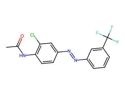 Acetamide, N-[2-chloro-4-[2-[3-(trifluoromethyl)phenyl]diazenyl]phenyl]- structure