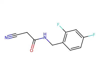 2-cyano-N-[(2,4-difluorophenyl)methyl]acetamide structure