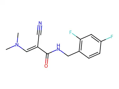 2-Cyano-N-((2,4-difluorophenyl)methyl)-3-(dimethylamino)-2-propenamide structure