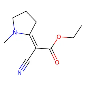 Ethyl 2-cyano-2-(1-methylpyrrolidin-2-ylidene)acetate structure
