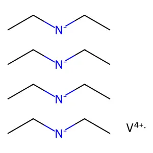 Tetra(diethylamino)vanadium structure