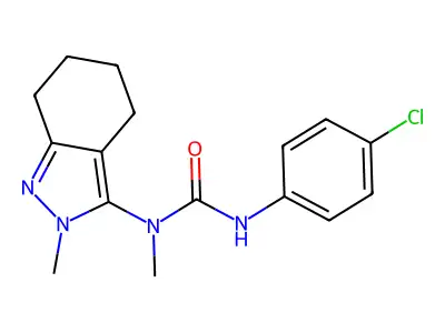 N'-(4-chlorophenyl)-N-methyl-N-(2-methyl-4,5,6,7-tetrahydro-2H-indazol-3-yl)urea structure