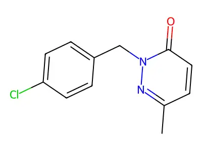 2-[(4-Chlorophenyl)methyl]-6-methylpyridazin-3-one structure
