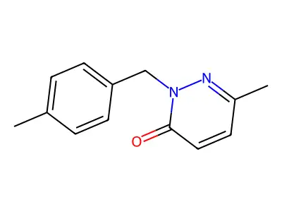 6-Methyl-2-[(4-methylphenyl)methyl]pyridazin-3-one structure