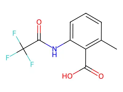 2-Methyl-6-[(2,2,2-trifluoroacetyl)amino]benzoic acid structure