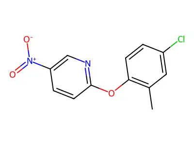 2-(4-Chloro-2-methyl-phenoxy)-5-nitropyridine structure