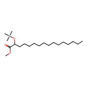 Hexadecanoic acid, 2-[(trimethylsilyl)oxy]-, methyl ester structure