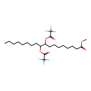 Methyl 9,10-bis[(trifluoroacetyl)oxy]octadecanoate structure