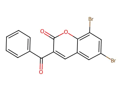 3-Benzoyl-6,8-dibromochromen-2-one structure