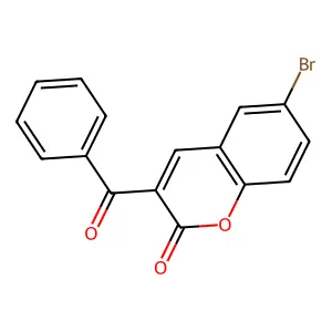 2H-1-Benzopyran-2-one, 3-benzoyl-6-bromo- structure