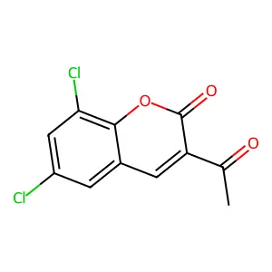 3-Acetyl-6,8-dichlorocoumarin structure