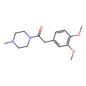 2-(3,4-Dimethoxyphenyl)-1-(4-methylpiperazin-1-yl)ethanone structure