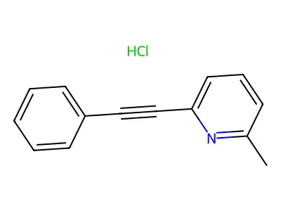 2-甲基-6-(苯乙炔)吡啶盐酸盐 structure