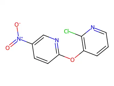 2-Chloro-3-[(5-nitro-2-pyridyl)oxy]pyridine structure
