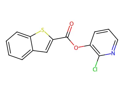 2-Chloro-3-pyridyl benzo[b]thiophene-2-carboxylate structure