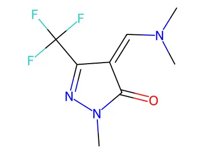 4-(Dimethylaminomethylidene)-2-methyl-5-(trifluoromethyl)pyrazol-3-one structure
