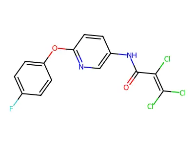 N1-[6-(4-fluorophenoxy)-3-pyridyl]-2,3,3-trichloroacrylamide structure