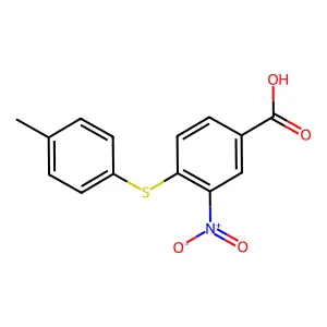 4-[(4-Methylphenyl)sulfanyl]-3-nitrobenzoic acid structure