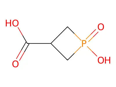 1-Hydroxy-1-oxo-1lambda5-phosphetane-3-carboxylic acid structure