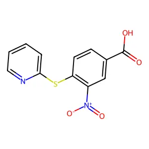 3-Nitro-4-(2-pyridylthio)benzoic acid structure