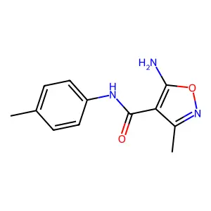 5-amino-3-methyl-N-(4-methylphenyl)-1,2-oxazole-4-carboxamide structure